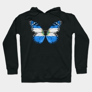 Salvadoran Flag  Butterfly - Gift for Salvadoran From El Salvador Hoodie